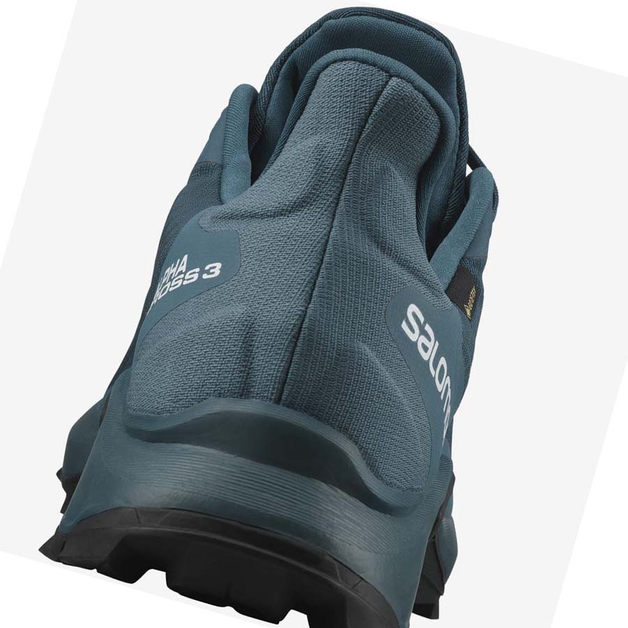 Salomon ALPHACROSS 3 GORE-TEX Trail Futócipő Férfi Kék | HU 2087RVD